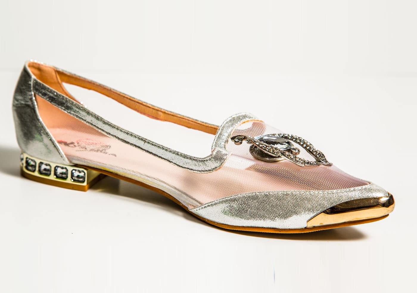 “Adarilla” silver Ballet flat shoes – 1Nyanga
